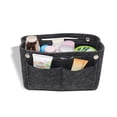 thumbnail image 1 of Portable Tote Insert Liner Travel Multifunctional Phone Purses Pouch Makeup Storage Bag Cosmetic Organizer Toiletry Liner Bags Felt Insert Bag DARK GREY, 1 of 1