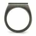 thumbnail image 1 of Bague en Acier Inoxydable Vieilli Brossé avec Noir CZ Taille 9, 1 of 3