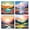 Mountain, variant on JYLMOOD 4pcs Paint by Numbers for Adults Kits, DIY Easy Painting by Numbers for Gift Home Wall Decoration 20x20cm（without Frame)