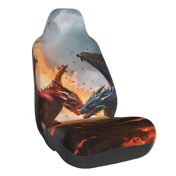 Saiise Lava Dragon Print The Car Seat Cover Universal Fit for Cars SUVs Trucks, Elastic Strap for Secure Fit, Easy to Install and Clean