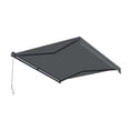 thumbnail image 2 of Semi-Cassette Motorized LED Luxury Patio Awning - 12 x 10 Ft - Silver Gray - Moroccan Collection, 2 of 8
