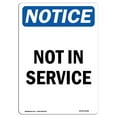 thumbnail image 1 of SignMission OS-NS-A-1014-V-15186 Panneau d'Avis OSHA 10 x 14 Po - Non en Service, 1 of 1