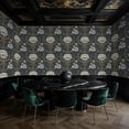 thumbnail image 2 of Baroque Peel and Stick Wallpaper Classic Navy Damask Fabric Ornate Gold Floral Baroque Wall Mural 23.6in x 9.8ft Self Adhesive Removable Wall Paper Renter Friendly Wallpaper for Bedroom Livingroom, 2 of 8