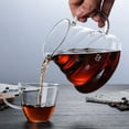 thumbnail image 5 of Wooden Brackets Glass Coffee Dripper and Pot Set，Glass Coffee Filter Reusable Coffee Filters, 5 of 7