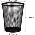 thumbnail image 2 of Pen Holder for Desk,Happon 12 Pack Black Mesh Pen Holder,Pencil Holder for Desk,Metal Pencil Cup, Round Pencil Holder,Makeup Brush Holders,Pen Organizer for Desk Office Home Bedroom, 2 of 7