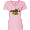thumbnail image 3 of Inktastic Blessed Grandma Sunflowers and Leopard Print Women's V-Neck T-Shirt, 3 of 5