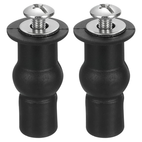 Uxcell 2 Pack Toilet Seat Hinge Screw, Stainless Steel M5 Universal Toilet Seat Screws 1.6" Expanding Rubber Bolt with 14mm Gasket for Toilet Seat Replacement Parts