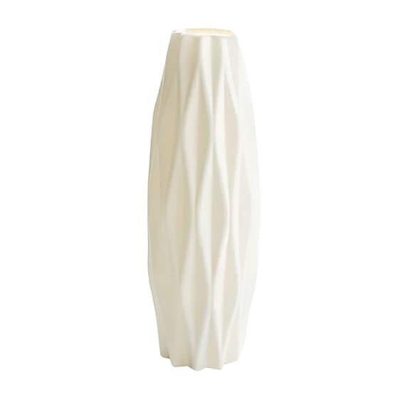 ACDANC 2026 New White Shatterproof Vases for Flowers,Modern Simple Ceramic Dried Flower Vase Home Decor Flower Vase -8.7Inch,White