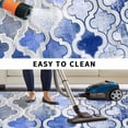 thumbnail image 5 of Blue Morocco Outdoor Rug for Patio/Deck/Porch, Non-Slip Large Area Rug 6 x 9 Ft, Vintage Graffiti Paint Art Boho Dappled Indoor Outdoor Rugs Washable Area Rugs, Reversible Camping Rug Carpet Runner, 5 of 8