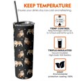 thumbnail image 6 of 20oz Bulldog Dog and Footprints Skinny Tumblers Stainless Steel Tumbler with Lid and Straw,Vacuum Insulated Double Wall Travel Tumbler Cups with Cleaning Brush for Coffee,Tea, 6 of 6