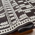 thumbnail image 6 of Hauteloom Yama Living Room, Bedroom Machine Washable Area Rug - Bohemian Modern Farmhouse - Moroccan Transitional - Black, White, Dark Gray - 2' x 2'10", 6 of 9