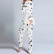 thumbnail image 1 of Pijama Sexy con solapa abotonada para mujer, mono de manga larga con estampado bonito, diseño de botones funcionales, 1 of 4