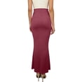 thumbnail image 6 of Ailaofu Women's Stretch Lightweight Flowy Maxi Skirt – Casual Fold Over Waist, 6 of 6