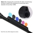 thumbnail image 3 of yeacher Universal Rubber Guitar Pick Holder with 5 Picks, Fits 16-19mm Tubes, Black, Compact Size 18x2x2.5cm, 3 of 7