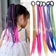 thumbnail image 4 of Zhuge 2 extensiones de cabello trenzado de colores con bandas de goma, postizos sintéticos trenzados de arcoíris, accesorios para el cabello con cola de caballo para disfraces de fiesta, A03, 4 of 5