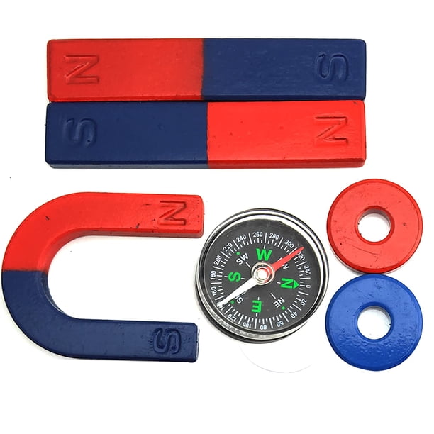 Kit de imanes científicos EUDAX Physics con imanes en forma de barra, anillo o herradura