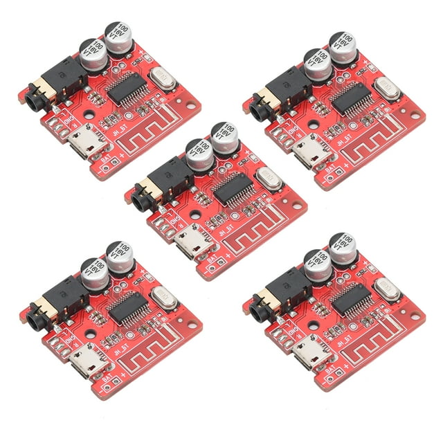 Placa receptora Bluetooth 5.0 DIY de 5 piezas, placa decodificadora sin pérdida, módulo de música estéreo inalámbrico