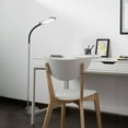 thumbnail image 2 of Brightech Litespan Slim LED Lamp, Modern Floor Reading Lamp Over Chair for Living Rooms & Offices, Tall Lamp with Adjustable Gooseneck, Crafts Work Light, Dimmable Standing Lamp for Bedroom - Silver, 2 of 10