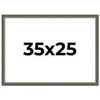 35x25 Frame Silver Real Wood Picture Frame Width 1.25 Inches | Interior Frame Depth 0.5 Inches |