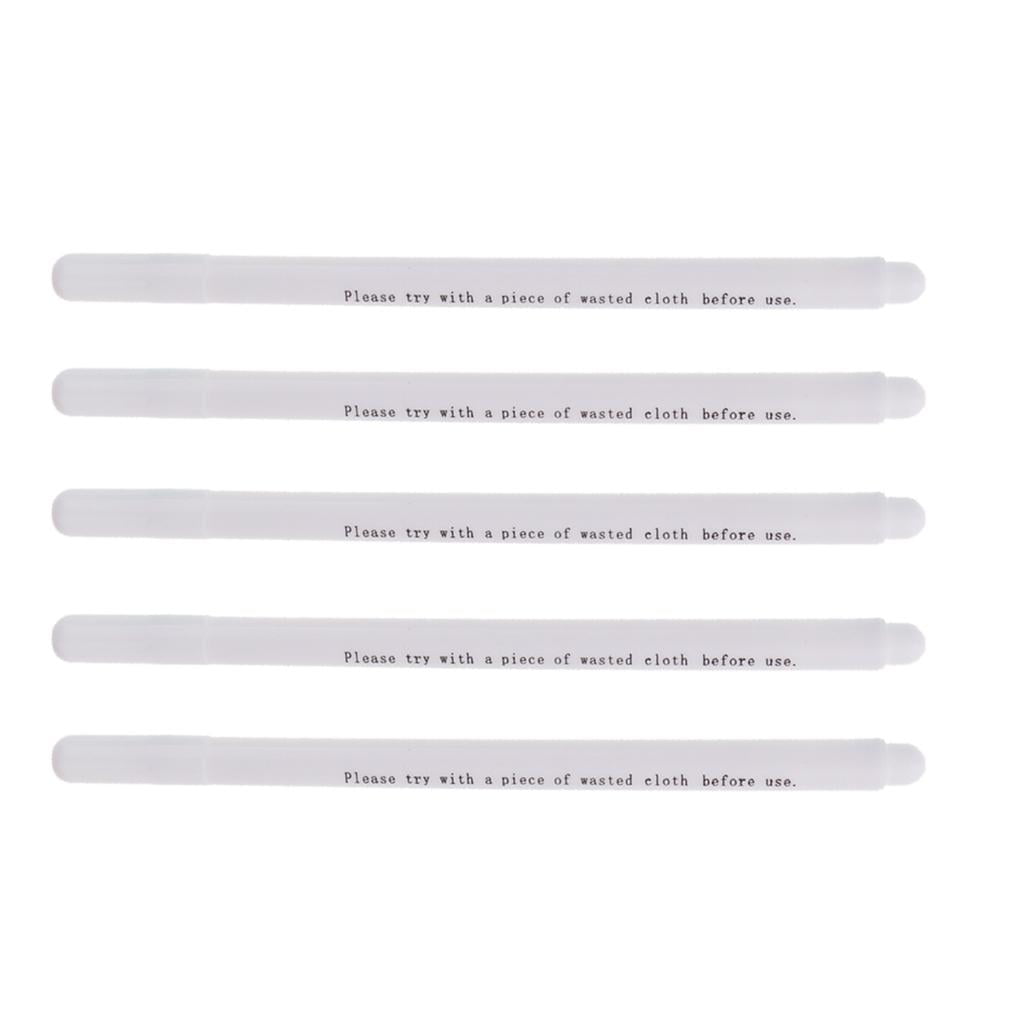 FVDPWYE 5pcs Water Erasable Pens Disappear Ink Draft Pens for Fabric Marking White