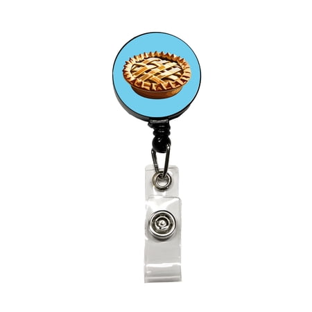 Pie Apple Yummy Baking Retractable Reel ID Badge Key Card Name Tag Holder with Clip