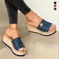 thumbnail image 3 of Xinyolin Casual Women Summer Wedge Peep Toe High Heel Platform Mules Anti Skid Sandals, 3 of 8