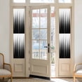 thumbnail image 2 of Black White Window Privacy Film, Modern Geometric Abstract Gradient Striped Static Cling UV Sun Blocking Heat Control Window Tint Day and Night, Non-Adhesive One Way Privacy Cover 17.7''x78.7'', 2 of 7