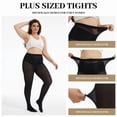 thumbnail image 6 of Plus Size Tights for Women, CaiDieNu Womens Tights, 80D Semi Opaque High Waist Pantyhose, Control Top Plus Size Tights, 2 Pairs, 6 of 7