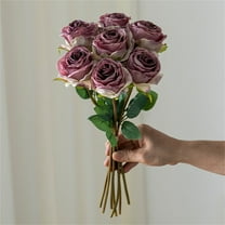 AZXY Artificial Flowers,Artificial Tulips,Fake Flower Bouquet,Purple Faux Flowers for Wedding Indoor Graduation Decoration Clearance