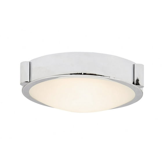 Abra Lighting 8" Low Profile Frosted Glass Flushmount with High Output Dimmable LED