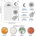 thumbnail image 2 of Star Sun and Moon Pattern Stencil Rays Lines Teardrop Pattern Cutting Stencil Reusable Stainless Steel Stencil for Painting Albums Scrapbooking 7.5x5.5inch, 2 of 7