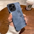 thumbnail image 3 of Personalised Custom Name Luxury Shockproof Matte Leather Phone Case for iPhone 14 13 12 11 Pro X XR XS Max 7 8 Plus Soft Cover, 3 of 5