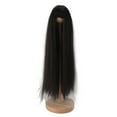 thumbnail image 1 of Doll Long Straight  With Bangs Synthetic Hair For 18.5 21cm Head Circumference Simulated Scalp DIY Use Soft High Temperature Wire, 1 of 8
