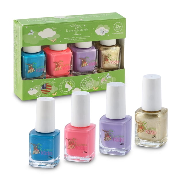 Set de esmaltes de uñas Karma Organic Certified Halal Kids, paquete de 4