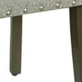 thumbnail image 4 of Fabric Upholstered Wooden Parson Chair with Nail Head Trim Accent, Gray, Set of Two, 4 of 5
