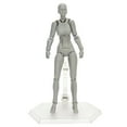 thumbnail image 4 of Figura de acción de PVC para artistas, modelo de dibujo humano, maniquí de mujer, decoración, gris, 4 of 14