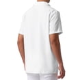 thumbnail image 3 of Camisa de lino para hombre con cuello camp, de manga corta y botones, estilo veraniego para la playa, color blanco, 3 of 6