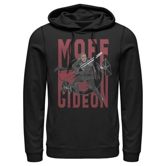 Men's Star Wars: The Mandalorian Gideon Retrieve The Asset Pull Over Hoodie Black 2X Large