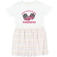 thumbnail image 3 of Inktastic Daddy's Racing Princess Pink Race Car Girls Toddler Dress, 3 of 5