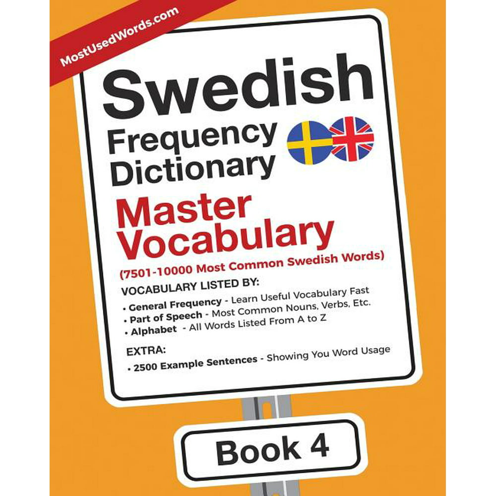 Swedish English Swedish Frequency Dictionary Master Vocabulary 7501 10000 Most Common 