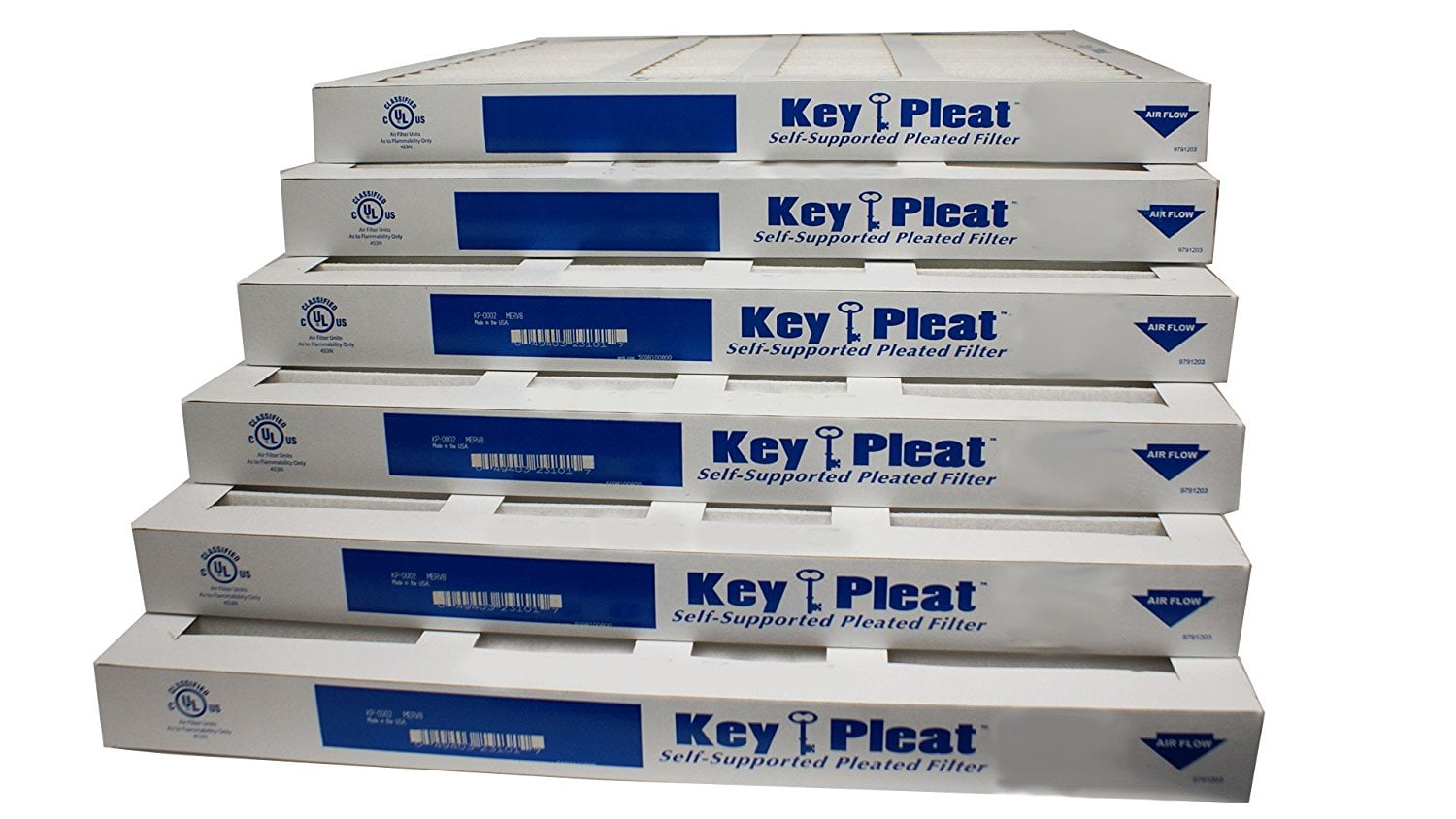 15.50 Height 3.75 Thick Pack of 6 24.50 Width Sterling Seal KP-5251525519 Purolator Key Pleat Extended Surface Pleated Air Filter Mechanical MERV 8 