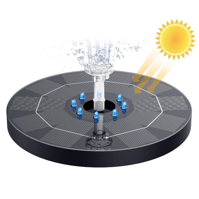 Bomba De Fuente Flotante Solar Led De 5V Y 3W Con 6 Boquillas, Batería De Litio De 3000Mah, Bomba De Agua Alimentada Por Energía Solar Para Estanque De Jardín Y Patio Inevent HA035237-00