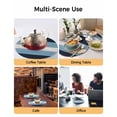 thumbnail image 2 of 13 Inch Round Placemats Set of 6, Green Wood Grain Non Slip Heat Insulation PP Table Mats, Rustic Retro Wooden Plank Farmhouse Washable Place Mats for Kitchen Dining Party Table Decor, 2 of 7