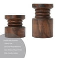 thumbnail image 4 of Mainstays Dark Wood tabletop Pillar Candle Holders, 2 PC Set, 4 of 9