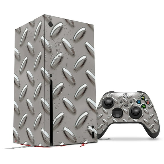 WraptorSkinz Skin Wrap compatible with the 2020 XBOX Series X Console and Controller Diamond Plate Metal 02 (XBOX NOT INCLUDED)