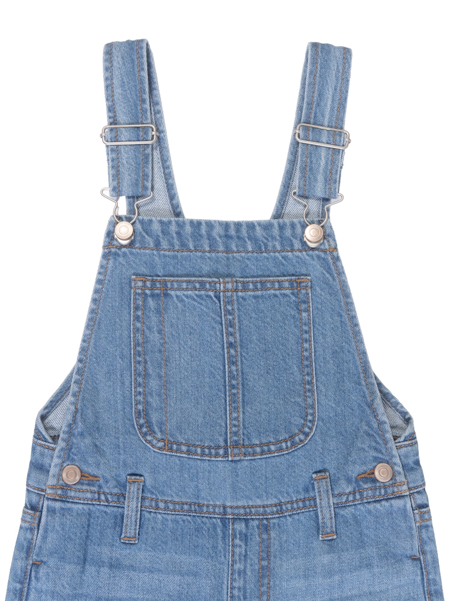 Wonder Nation Girls Denim Overall, Sizes 4-18