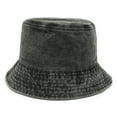 thumbnail image 4 of fatyb Unisex Denim Bucket Hat Cotton Washed Outdoor Beach Hat Sun Protection Packable Vintage Fishing Cap, 4 of 7