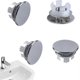 thumbnail image 1 of 4 Pack Sink Basin Overflow Trim Ring Solid Brass Bathroom Sink Trim Overflow Cover Insert In Hole Round Caps, Double Layer Copper Solid Chrome-Good-Yv, 1 of 5