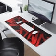 thumbnail image 2 of Gaming Mouse Pad in Black Red - Large 31.5x11.8 inch Keyboard Mat with Non-Slip Base and Stitched Edges for Enhanced Game Control, 2 of 7