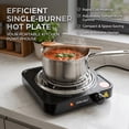 thumbnail image 2 of AORAN Portable Single Burner Electric Cooktop with Plug, Countertop Induction Hob, Compact Hot Plate, Efficient Cooking, Temp Control, Indicator Light, Easy-Clean Stove for Home, Kitchen, Outdoor, 2 of 9